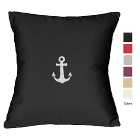 Contemporary Vibe Anchor Pillow - Unique Coastal Decor | Nantucket Bound