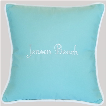 Custom Place Pillows in Glacier Blue - Unique Coastal Decor | Nantucket Bound