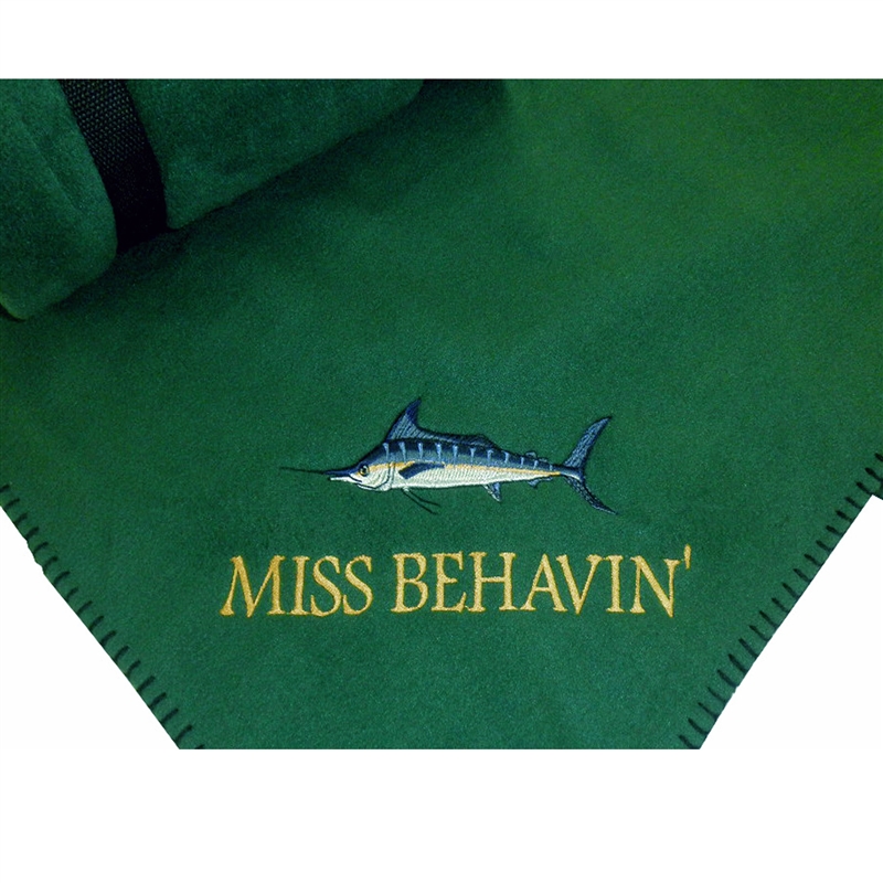 Embroidered Fleece Throw Blanket - Fishing & Boating Accessories | Nantucket Bound