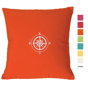 Palm Beach Compass Rose Pillow - Unique Coastal Decor | Nantucket Bound