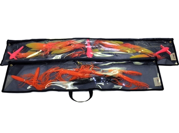 Mesh & Vinyl Roll-Up Lure Bag for Offshore Fishing Lures