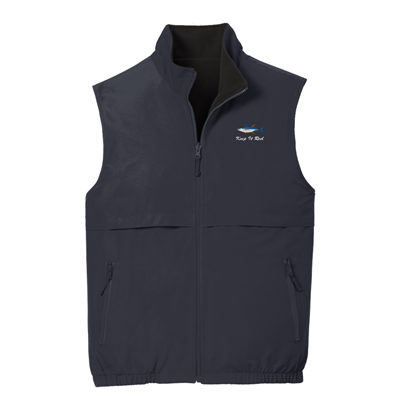 Battleship Gray Embroidered Reversible Vest - Fishing & Boating Accessories | Nantucket Bound