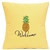 Yellow Throw Pillow with Pineapple & Welcome - Sunbrella Pillows | Nantucket Bound