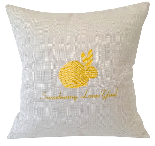 Pillow for Easter with Bunny - Unique Coastal Decor | Nantucket Bound