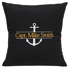 Custom Split Anchor Pillow in Black