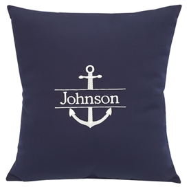 Custom Split Anchor Pillow in Navy
