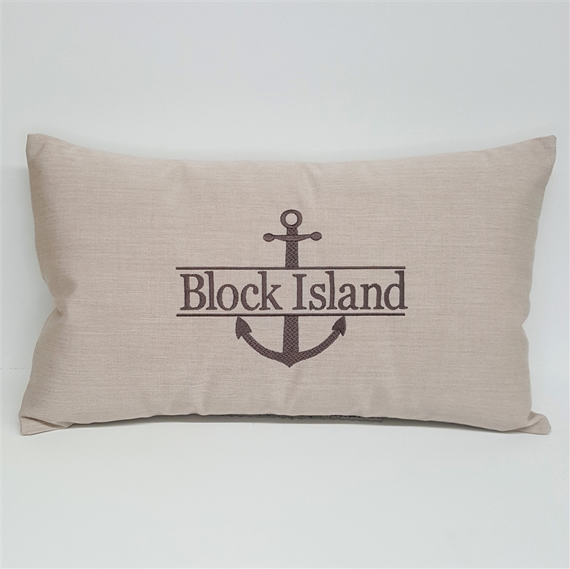 Personalized gift pillow with anchor and name