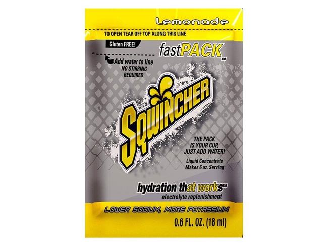 Sqwincher 015303-LA Lemonade Fast Packs - 200 Per Case