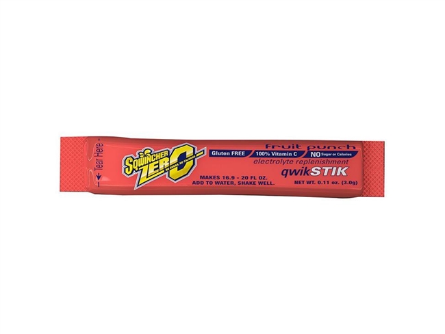 Sqwincher 060102-FP Fruit Punch Qwik Stik ZERO - Case of 500