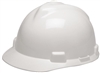 MSA 475358 V-Gard Ratchet Hard Hat with Fas-Trac Suspension - White