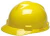 MSA 475360 V-Gard Ratchet Hard Hat with Fas-Trac Suspension - Yellow