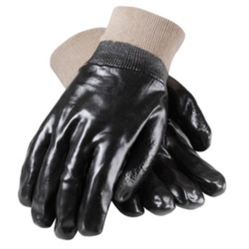 Black 8015 PVC Single Dipped Gloves