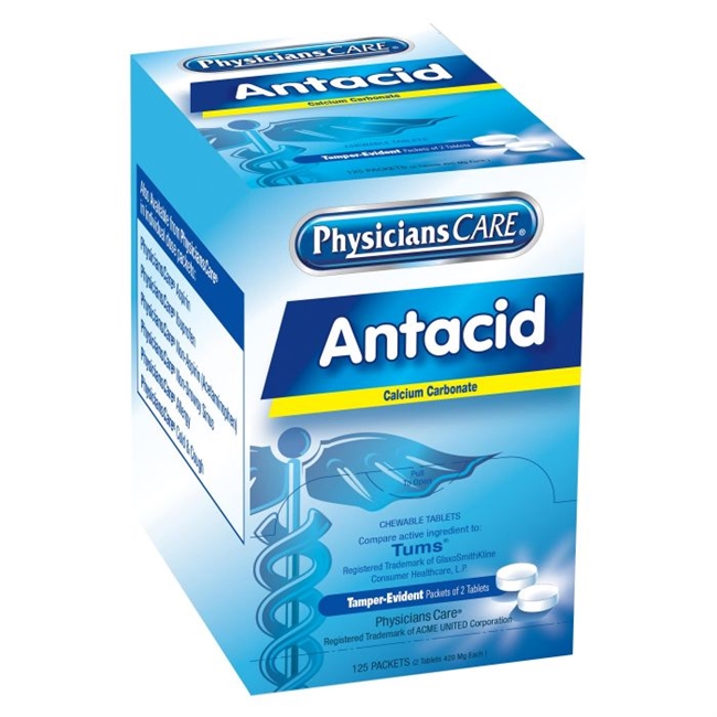 AF512 Fast Acting Antacid Tablets 125/box