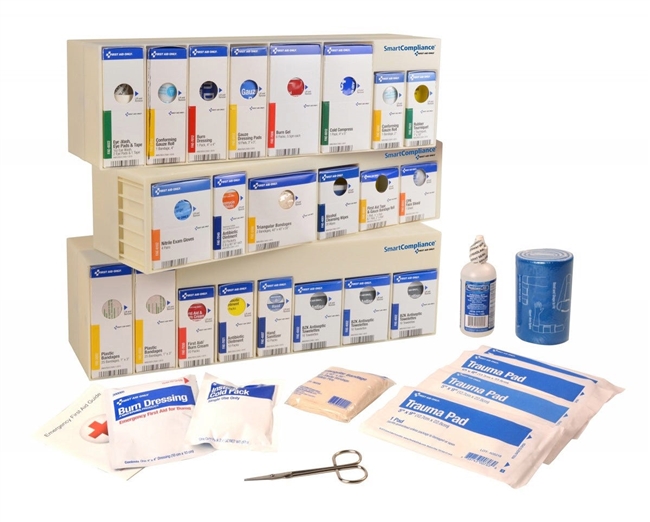 241-Piece SmartCompliance 50 Person First Aid Cabinet Kit Refills