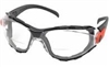 Elvex GG-40C-AF Black Foamed Clear Lens Safety Glasses (Pair)