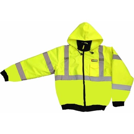 Cordova J221 Reptyle Quilted Bomber Jacket, Class 3, Hi-Viz Lime