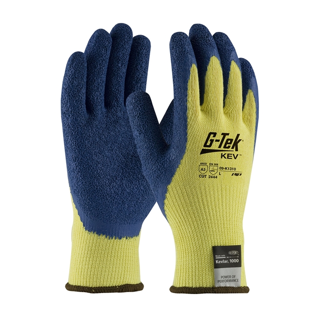 PIP K1310 G-Tec KEV K-FORCE Latex Coated Palm Gloves with Kevlar Brand Fiber