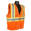 Radians Two-Tone Economy SV22-2ZOM Class 2 Zippered Vest, Hi-Viz Orange