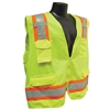 Radians SV6G Class 2 Surveyor's Traffic Vest, Zippered, Hi-Viz Green