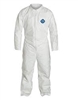 DuPont TY120S Tyvek Coverall, With Collar, Open Wrists, and Ankles
