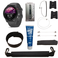 Garmin Forerunner 255 w/ Heart Rate Belt & VMAX Premium Adapter Kit For Sale!