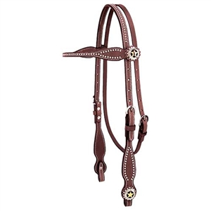 Weaver Texas Star Leather Browband Headstall for Sale!