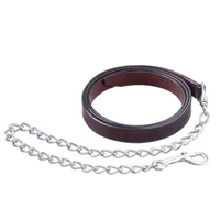 Best Discount Price on Brown Leather Lead w/ Nickel Chain