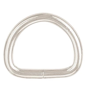 Nickel Plated Steel 1" D Ring - CLOSEOUT These economical welded designed D rings offer durability and performance that is ideal for belts, dog collars, bags, breast collars and more.