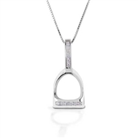Best Discount Price on Sterling Silver & Cubic Zirconia Stirrup Necklace