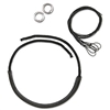 Black Leather Noseband Kit for Combination Bits (Includes black leather noseband, cord, rings and string) 5"