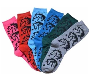 Sale!Horse Heads & Hearts Sock- PAIR