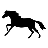 Running Horse Reflective Decal