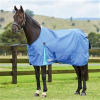 Weatherbeeta Comfitec Classic Standard Neck Lite Rain Sheet -(NO FILL) Deflect Blue/Mint- 84" Only-CLOSE OUT