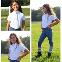 Equine Couture Children's Cara Short Sleeve Show Shirt  For Sale!