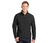 Mens Softshell Jacket this sleek tech-inspired soft shell boats resistance to wind and rain, with 100% polyester woven shell bonded to a water resistance film insert and 100% polyester microfleece lining.