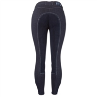Euro Melange Full Seat Breech; These classically styled EuroKnit Melange blend tradition and comfort perfectly with a full seat and convenient pockets. Made of a mid-weight cotton/polyester/spandex blend these breeches are incredibly soft and comfortable.