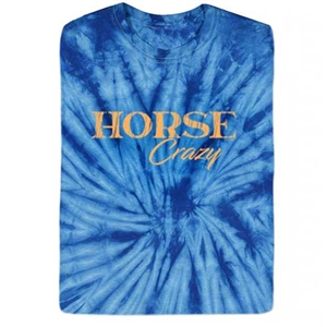 Tie Dye Horse Crazy Short Sleeve T-Shirt - Unisex Sizing For Sale!