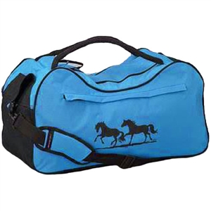 Blue Duffle Bag with Horse Print for Sale!