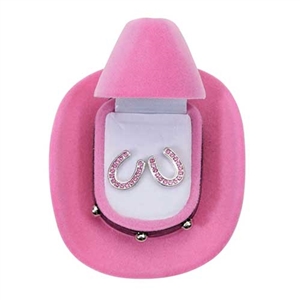 Pink Horseshoe Earrings for sale!