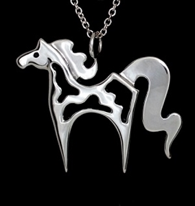 JJeni Cloud Paint Horse Design Necklace For Sale