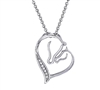 Mare and Foal Heart Necklace for sale!