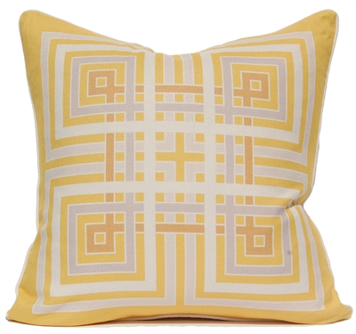 Squares Pillow - Yellow