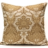 Pineapple Damask Pillow - Gold