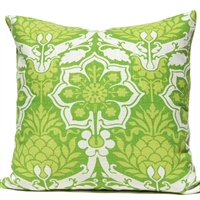 Pineapple Damask Pillow - Green