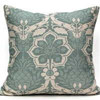 Pineapple Damask Pillow - Oyster Bay