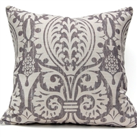 Medieval Damask Pillow - Gray