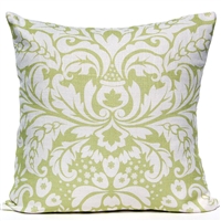 Large Damask Pillow - Green