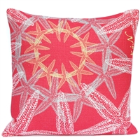 Starfish Suzani Pillow - Coral