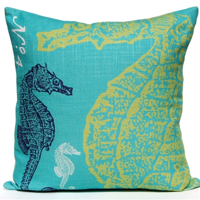 Seahorse Pillow - Ocean