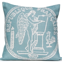 French Coin Pillow - Silverberry